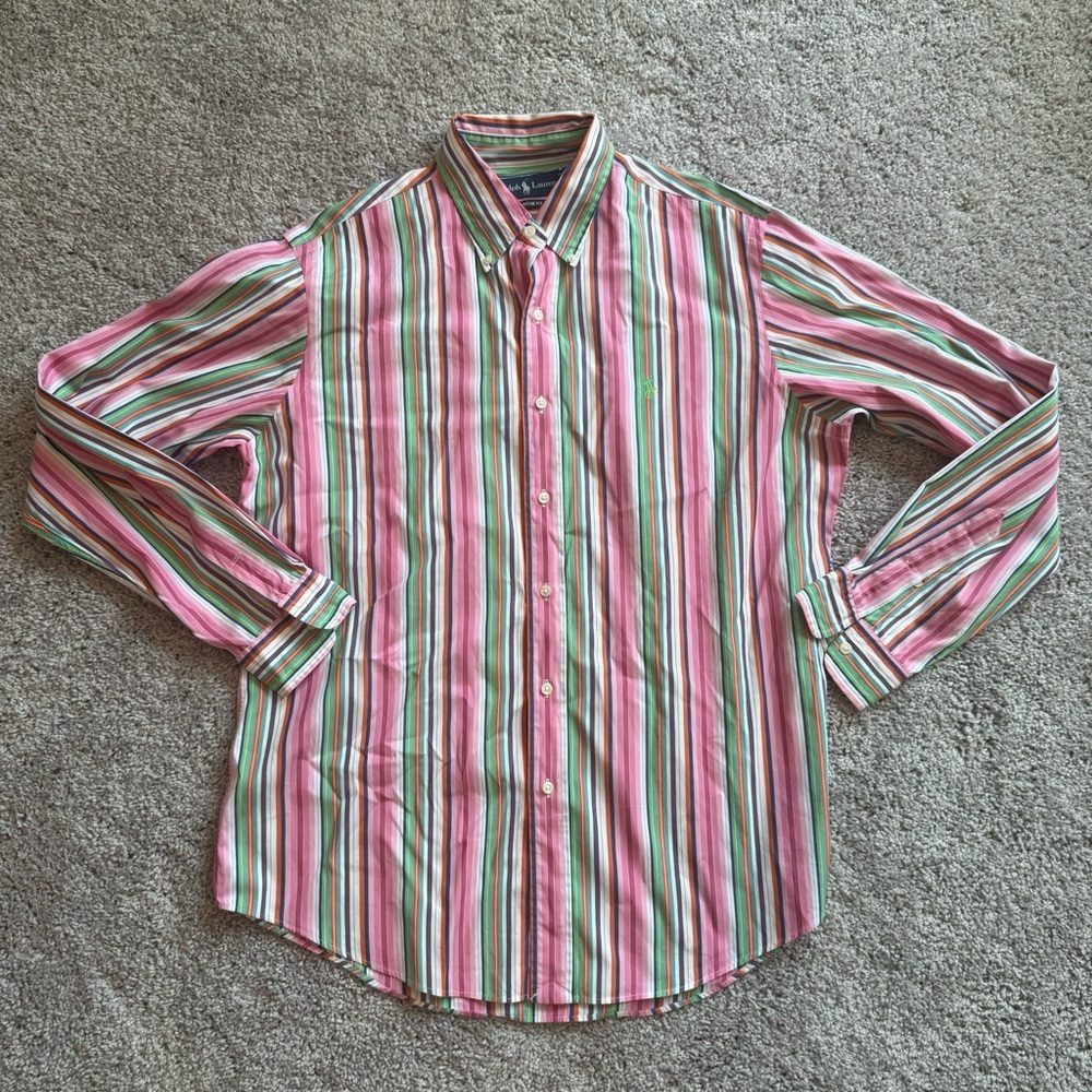 Ralph Lauren Colorful Striped Men's Shirt Size Large